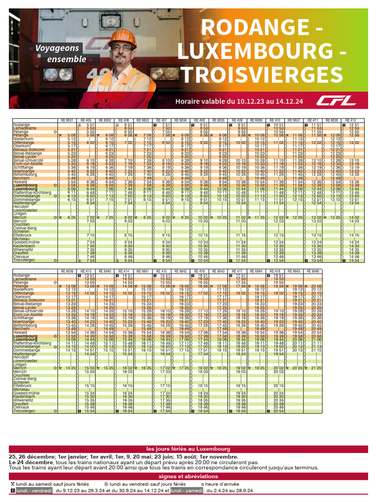 Horaires des trains Rodange-Luxembourg | PDF | Échecs