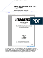 Manitou Telescopic Loader MRT 1432 Parts Manual 648230