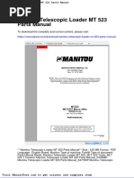 Manitou Telescopic Loader MT 523 Parts Manual