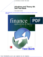 Finance Applications and Theory 4th Edition Cornett Test Bank