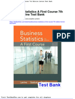 Business Statistics A First Course 7th Edition Levine Test Bank