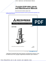 Mitsubishi Forklift Eop15n3 2016 Operation and Maintenance Manual