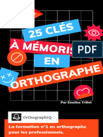 E-Book 25 Clés À Mémoriser en Orthographe