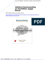 Business Statistics Communicating With Numbers 3rd Edition Jaggia Solutions Manual