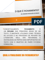 Aula 5 - O QUE É FICHAMENTO