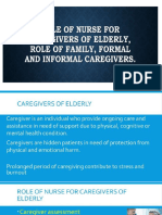 Role of Nurse for Caregivers