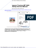 Massey Ferguson Tractors MF 3600 Series Workshop Service Manual