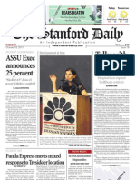 The Stanford Daily: ASSU Exec Announces 25 Percent