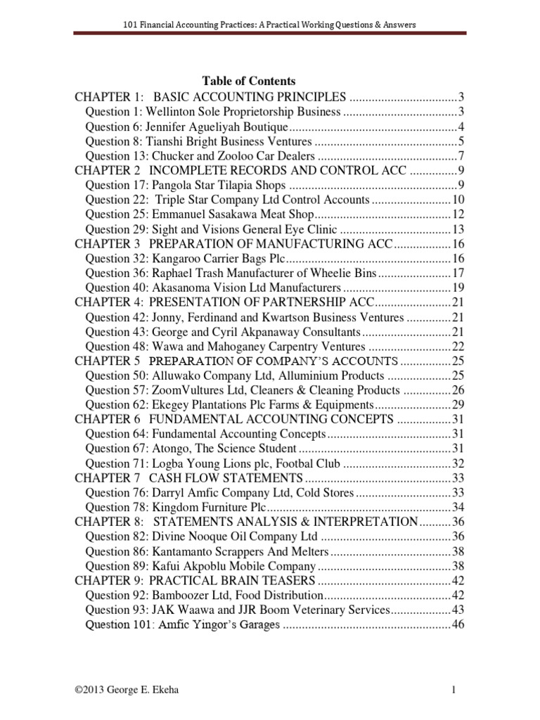 Practical Accounting Questions & Answers | PDF | Cost | Banks