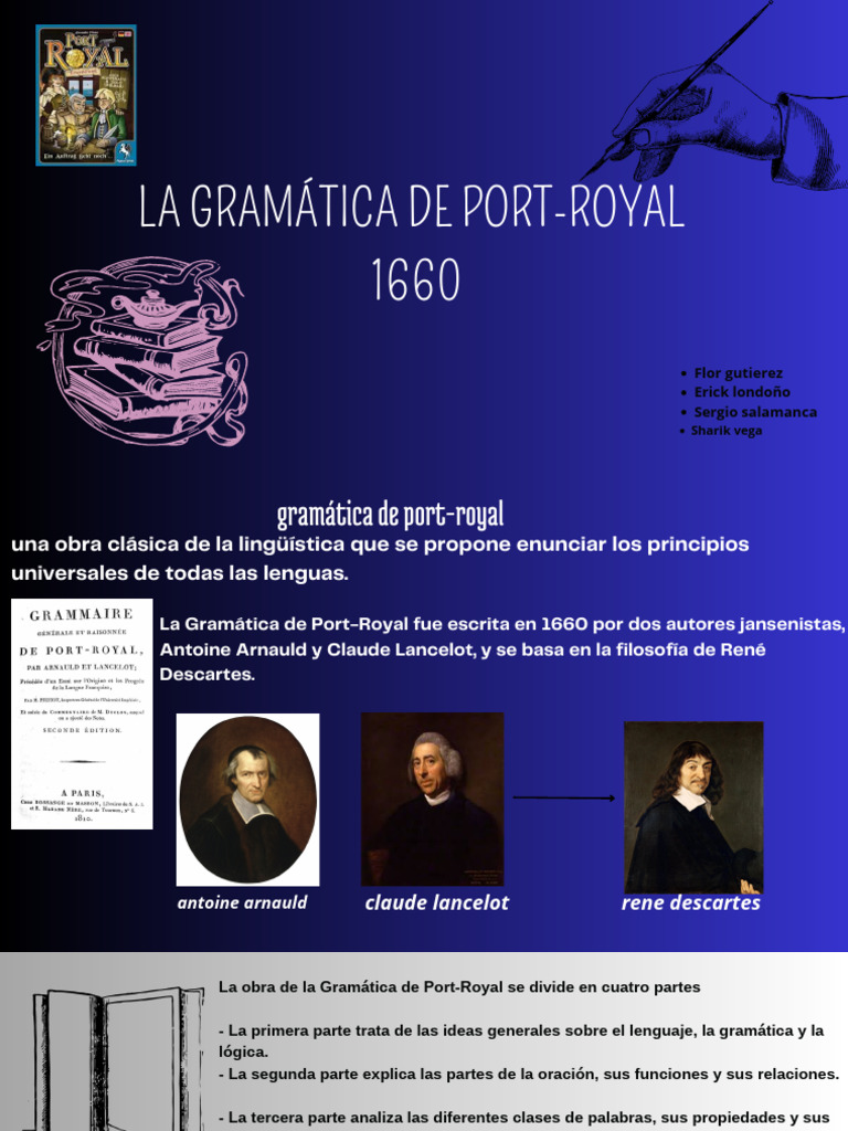 LA GRAMÁTICA DE PORTROYAL PDF Fonema Gramática