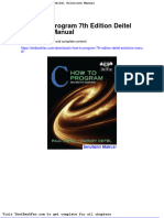 C How To Program 7th Edition Deitel Solutions Manual