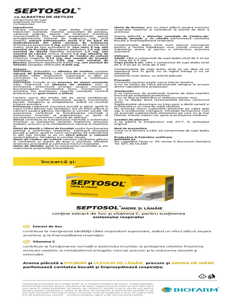 Septosol Cu Albastru de Metilen | PDF