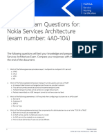 Nokia Practice Exam For Nokia Services Architecture (4A0 104) Document EN