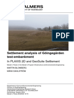 Settlement Analysis of Goingegarden Test - Embankment