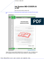 Merlo Module System MD Coder 03 Error Codes de