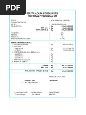 Format Tagihan Progress
