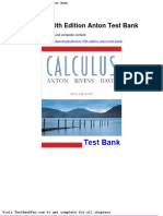 Calculus 10th Edition Anton Test Bank