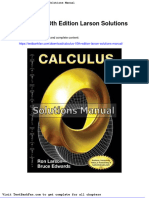 Calculus 10th Edition Larson Solutions Manual