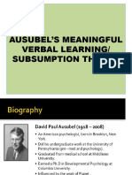 Module 12 Ausubels Meaningful Verbal Learning
