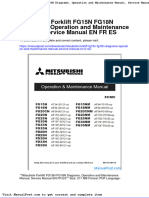 Mitsubishi Forklift Fg15n Fg18n Diagrams Operation and Maintenance Manual Service Manual en FR Es