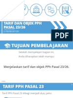 Tarif Dan Objek PPH PASAL 23/26: (1708-PJK-S07-03)