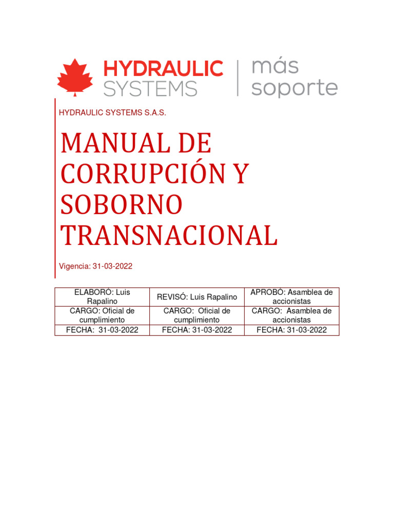 Manual De Corrupción Y Soborno Transnacional Pdf Corrupción