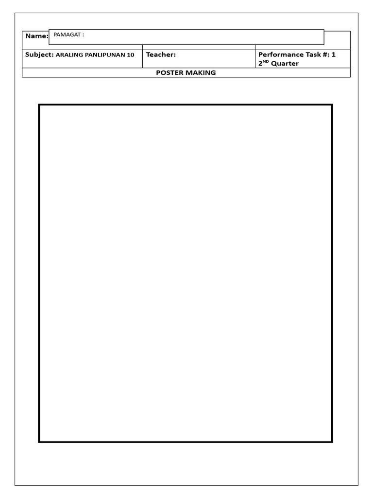 2nd Quarter A.p10 Performance Task 1 3 Templates | PDF