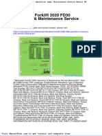 Mitsubishi Forklift 2020 Fd30 Operation Maintenance Service Manual en