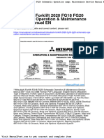 Mitsubishi Forklift 2020 Fg18 Fg20 Schematic Operation Maintenance Service Manual en