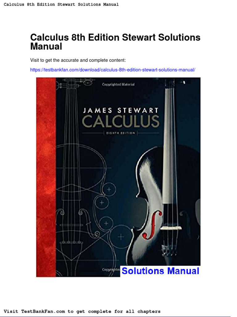 Calculus 8th Edition Stewart Solutions Manual PDF Slope Calculus