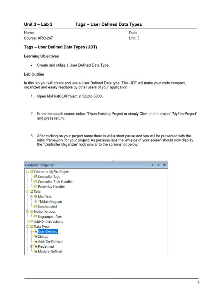 User Defined Data Types in Lab 2 | PDF | Tag (Metadata) | Button ...