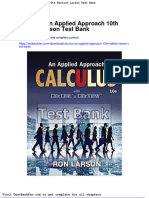 Calculus An Applied Approach 10th Edition Larson Test Bank