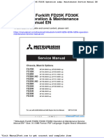Mitsubishi Forklift Fd25k Fd30k Fd35k Operation Maintenance Service Manual en