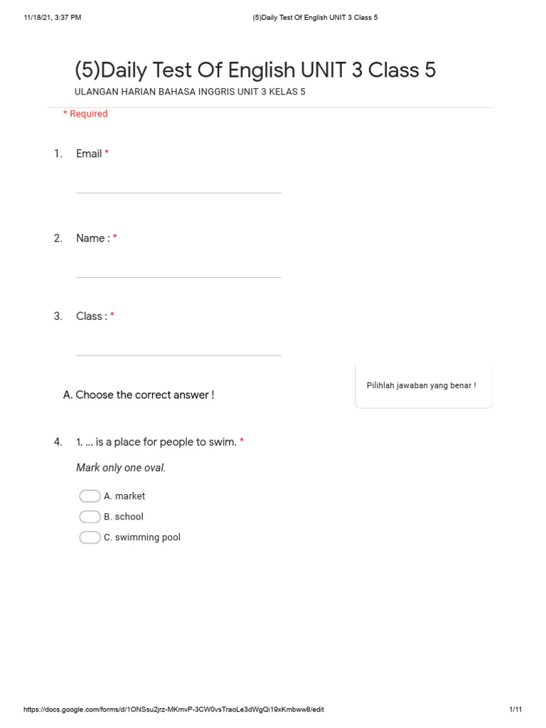 class 5 english unit 3 question answer