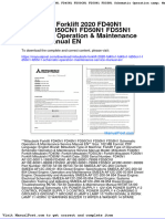 Mitsubishi Forklift 2020 Fd40n1 Fd45n1 Fd50cn1 Fd50n1 Fd55n1 Schematic Operation Maintenance Service Manual en