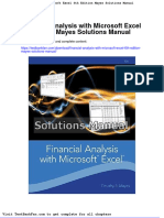 Financial Analysis With Microsoft Excel 6th Edition Mayes Solutions Manual