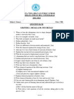 8th Question Bank - Chapter 4 - Metals and Non-Metals