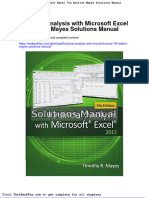 Financial Analysis With Microsoft Excel 7th Edition Mayes Solutions Manual
