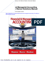 Financial and Managerial Accounting 11th Edition Warren Solutions Manual