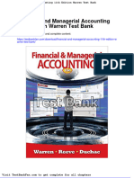 Financial and Managerial Accounting 11th Edition Warren Test Bank