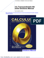 Calculus Early Transcendentals 6th Edition Edwards Solutions Manual