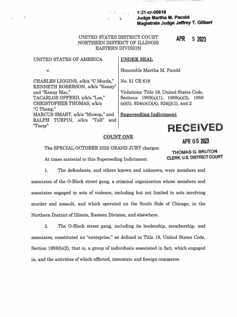21 CR 618 Stamped Superseding Indictment | PDF