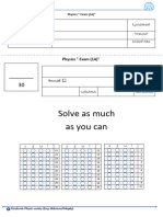 Solve As Much As You Can: Physics " Exam (1A) "