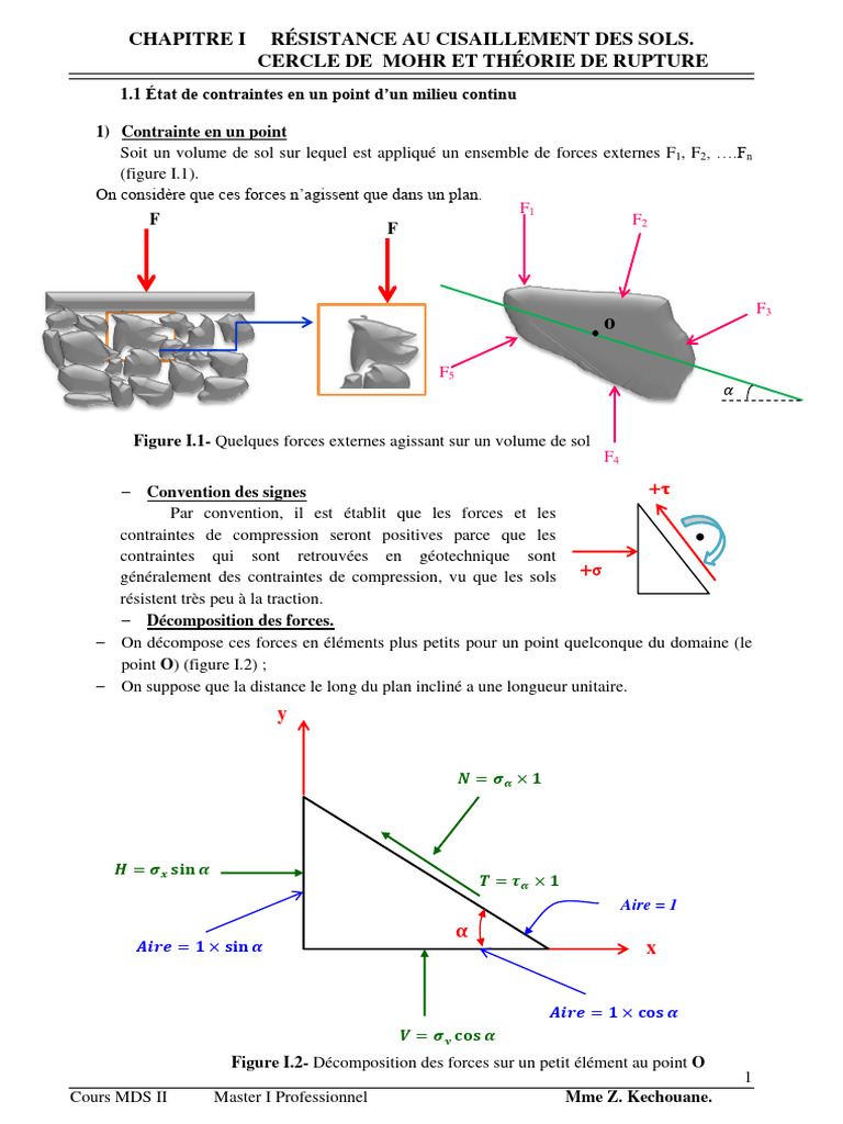 Résistance au cisaillement et cercle de Mohr | PDF | Physique ...