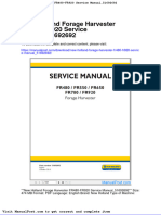 New Holland Forage Harvester Fr480 Fr920 Service Manual 51692692