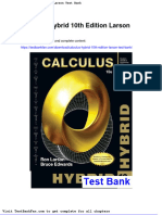 Calculus Hybrid 10th Edition Larson Test Bank