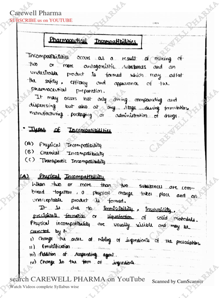 Unit 4 Pharmaceutics 1 B Pharmacy 1st Sem Carewell Pharma Pdf