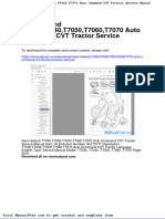 New Holland t7030t7040t7050t7060t7070 Auto Command CVT Tractor Service Manual