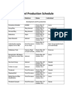 Production Schedule Change