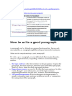 How To Write A Good Pragraph